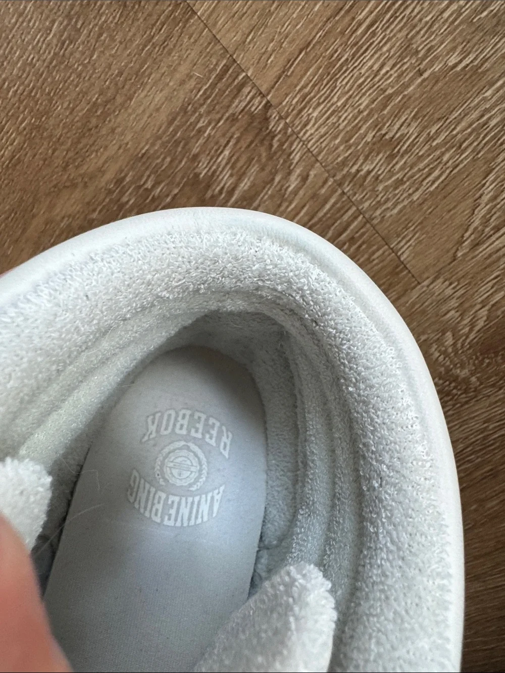 Anine Bing x Reebok White Leather High-Top Sneakers